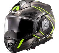 LS2 FF901 Advant X Carbon Future II, casque modulaire S Noir/Gris/Jaune Néon Noir/Gris/Jaune Néon