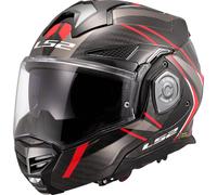 LS2 Helmets Casque moto modulable FF901 Advant X Carbone Future II Rouge XXL