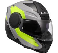 LS2 FF902 Scope II Duria, casque rabattable XL Gris/Noir/Jaune Néon Gris/Noir/Jaune Néon