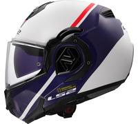 LS2 FF906 Advant Swipe Casque, blanc-rouge-bleu, taille S pour homme