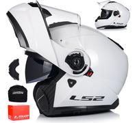 LS2 FF908 Strobe II casque pliable solide, blanc, 3XL (65/66)