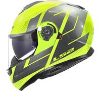 LS2 Casque moto modulable FF908 Strobe II Code Gloss H-V Jaune/Gris Taille S