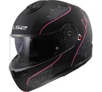 LS2 FF908 Strobe II Lux casque pliable, noir mat/rose, 2XL (63/64)