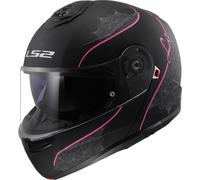 LS2 FF908 STROBE II LUX Klapphelm matt schwarz-pink 3XL