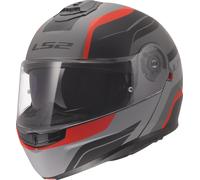 LS2, Casque Moto Modulable Strobe II Monza Black Grey Red, 3XL