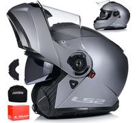 LS2 FF908 Strobe II Solid flip-up helmet, titanium matt, 3XL (65/66)