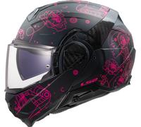 LS2 FF910 Advant II Sophia, casque modulaire 3XL Mat Noir/Fuchsia Mat Noir/Fuchsia