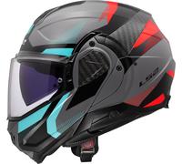 LS2 FF910 Advant II Triple, casque modulaire 3XL Gris/Bleu Clair/Rouge Gris/Bleu Clair/Rouge