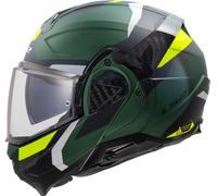 LS2 FF910 Advant II Triple, casque modulaire XXL Mat Vert Foncé/Noir/Jaune Néon Mat Vert Foncé/Noir/Jaune Néon