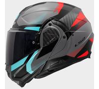 LS2 FF910 ADVANT II TRIPLE Klapphelm nardo grau-blau-rot S