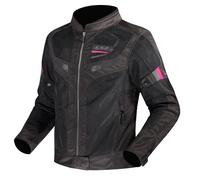 LS2 Garda Air Veste textile de moto pour femmes, noir-rose, taille M