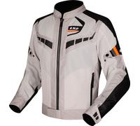 LS2 Garda Air, veste en textile S Gris Clair/Noir/Orange Gris Clair/Noir/Orange