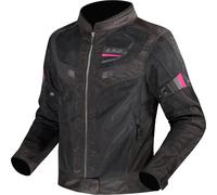 LS2 Garda Air Veste textile de moto pour femmes, noir/rose, Taille S
