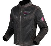 LS2 Garda Air Veste textile de moto pour femmes, noir-rose, taille 5XL
