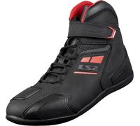 LS2 Garra perforé Chaussures de motocyclisme pour femmes, noir-rouge, taille 38