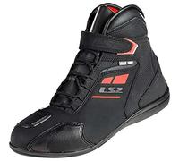 LS2 Garra Chaussures de moto imperméables, noir-rouge, taille 45 pour homme