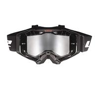 LS2 Helmets Aura Lunettes de protection (noir avec verres iridium argentés)