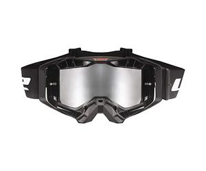 LS2 Helmets Aura Lunettes de protection (noir avec verres iridium argentés)
