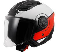 LS2 Jethelm "OF616 Airflow II Cover" 1 H rot / weiß matt, Gr. 61 / 62 = XL