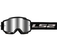 LS2 LADER Masque de motocross Noir Argent Lentille réfléchissante