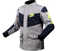 LS2 Metropolis Evo Veste textile de moto imperméable, gris-bleu-jaune, taille 3XL pour homme