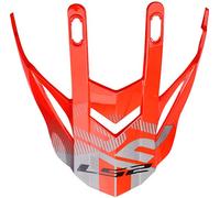 LS2 MX436 Pioneer Helmet Peak, Gris/Rouge, Taille unique