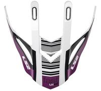 LS2 MX437 Fast Evo Pic casque, Blanc/Violet, Taille unique