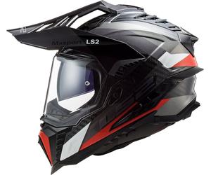 LS2 MX701 C Explorer Frontier G Casque de motocross, noir/rouge, Taille M (57/58)