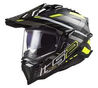 LS2 Casque moto intégral MX701 Explorer Carbon Edge Noir/Jaune haute visibilité Taille S