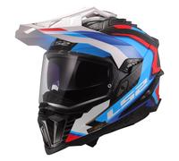 LS2 MX701 Charbon Explorateur Frontière II Casque ( Blanc/Bleu/Rouge ) T: XL (61