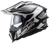 LS2 MX701 Explorer Alter Matt Casque de motocross, noir-blanc, taille 2XL pour homme