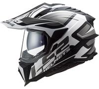 LS2 MX701 Explorer Alter Matt Casque de motocross, noir-blanc, taille 3XL pour homme