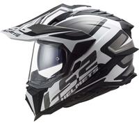 LS2 MX701 Explorer Alter Matt Motocross Helmet (Black Matt/White,XL (61/62))