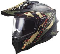LS2 MX701 Explorer C Extend Carbon Casque de motocross, noir-vert, taille XL pour homme
