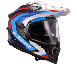 LS2 MX701 Explorer Carbon Frontier II, casque d aventure XL Noir/Bleu/Blanc/Rouge Noir/Bleu/Blanc/Rouge