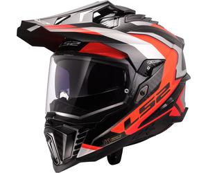 LS2 MX701 Explorer Carbon Frontier II Casque de motocross, Carbone/Orange, Taille XS (53/54)