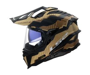 Ls2 Mx701 Explorer Carbon Trick Full Face Helmet Marron 3XL