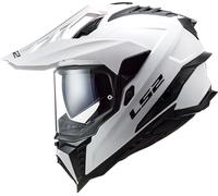 LS2 MX701 Explorer Solid, casque enduro L Blanc Blanc