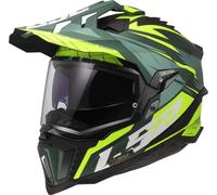 LS2 MX701 Explorer Spire Casque de motocross, vert mat/jaune fluo, Taille XS (53/54)