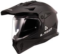 LS2 MX702 Pioneer II casque de motocross solide, noir mat, L (59/60)