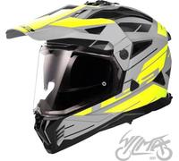 LS2 Casque moto MX702 Pioneer II Namib Matt Grey / H-V Yellow S