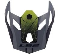 LS2 MX703 Extendable Helmet Peak, gris-jaune pour homme