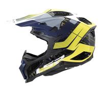 LS2 MX703 X-Force Galuo Carbon Casque de motocross, gris-jaune, taille S pour homme