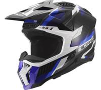 LS2 MX703 X-Force Phantom Casque de motocross, blanc-turquoise-bleu, taille M pour homme