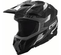 LS2 Casque de motocross MX703 X-Force Phantom – Noir/Gris – Taille M pour homme