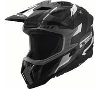LS2 MX703 X-Force Phantom, casque de motocross M Mat Noir/Gris Mat Noir/Gris