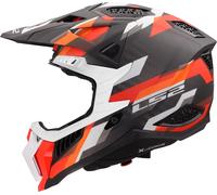 LS2 Helmets Casque de motocross MX703 X-Force Phantom Rouge-Orange Taille M Homme