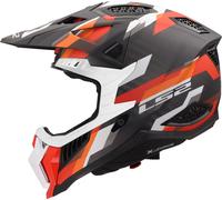 LS2 MX703 X-Force Phantom, casque de motocross XS Mat Noir/Gris/Orange/Rouge Mat Noir/Gris/Orange/Rouge
