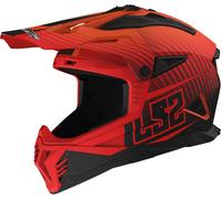 Casque de Cross LS2 MX708 Fast II Duck Haute Visibilité Orange/Rouge MatXL Duck Haute Visibilité Orange,Rouge Mat