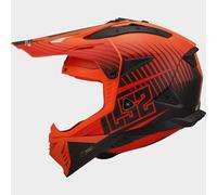LS2 MX708 FAST II DUCK MX-Helm matt orange-rot XXL